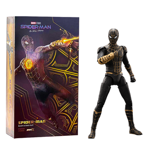 Figura de Acción Original de Zd Toys, Negra y Dorada, con Articulaciones Móviles, Modelo de Spider-Man 'Sin <span class=keywords><strong>Camino</strong></span> a Casa', 18 cm, Unisex - Product Image 1