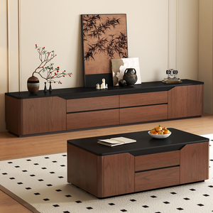Mueble de TV para Salón, Estilo Vintage Minimalista, de Tamaño Pequeño, con Gran Capacidad, Mueble de TV de Madera para Salón - Product Image 2