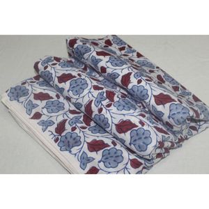 Tela de Algodón Estampada a Mano al por Mayor, Tela de Algodón Ligera, Tela Floral Hecha a Mano en India para Confección de Vestidos para Niñas - Product Image 1