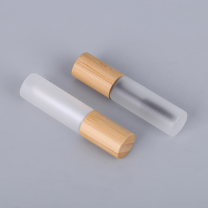 <span class=keywords><strong>Tube</strong></span> en verre dépoli naturel de 5ml avec capuchon en bambou contenant du mascara Eyeliner Tubes de baume à lèvres avec brosse en nylon - Product Image 5