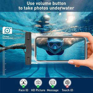 Nouveauté : Étui étanche pour téléphone portable avec fenêtre transparente grand écran en PVC, idéal pour la natation et la plongée - Product Image 3