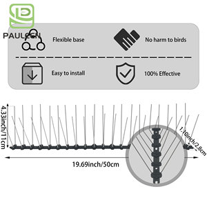 Pointes <span class=keywords><strong>anti</strong></span>-oiseaux en acier inoxydable pour extérieur, dissuasives contre les oiseaux, empêchent les <span class=keywords><strong>pigeons</strong></span> d'approcher - Product Image 2