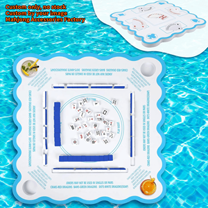 XFL Custom Foldable Portable EVA Foam Mahjong <b>Table</b> <b>Mat</b> with Printed Logo Water Resistant American Style Durable for Pool Use - Product Image 1