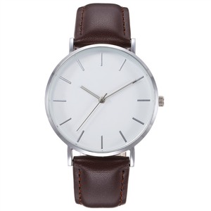 Montre à bracelet en cuir la plus vendue, cadran simple, design confortable, style moderne, montre unisexe - Product Image 3