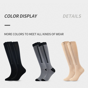 Chaussettes de compression à fermeture éclair pour femmes, usage quotidien, prévention des gonflements et des douleurs, soutien, en promotion - Product Image 2