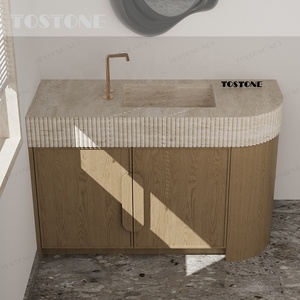 Encimera de Mármol Travertino <span class=keywords><strong>Blanco</strong></span> Marfil Tostone Italy, Suministro Directo para Contratistas de Baños y Espacios Interiores - Product Image 3