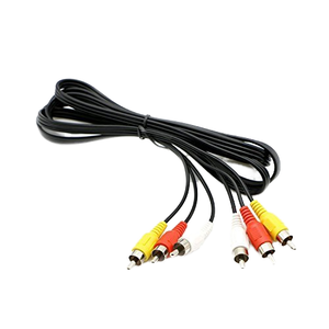 Cable Compuesto AV de 3 RCA, Cable de Audio y Video Macho a Macho de 6 Pies para Reproductor de DVD, TV, Cine en Casa, Directo de Fábrica, CE RoHS - Product Image 1