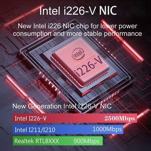 Мини-ПК на базе Intel 12-го поколения N100, четырехъядерный процессор, DDR5, <span class=keywords><strong>2</strong></span>*<span class=keywords><strong>2</strong></span>.5G I226-V LAN, мини-панельный ПК, 4*10G SFP+ - Product Image 2