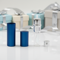 Atomizador de Perfume de Aluminio de 5 ml con Cabeza Plana, Multicolor, Recargable, Botella de Spray de Viaje de Bolsillo