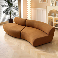 Ensemble de canapés modulaires de luxe modernes avec rembourrage en éponge pour salon d'appartement - Design compressé recouvert de tissu