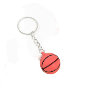 Porte-clés sportif en caoutchouc PVC avec logo personnalisé QYS, ballon de baseball, football, tennis, soccer 3D - Product Image 1