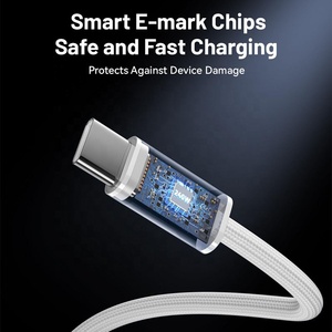 优质 1M 3.3 英尺厚尼龙编织线 48V 5A PD 240W 超级快速充电器 USB Type-C 转 USB Type-C 数据线，适用于 Apple Macbook - Product Image 5