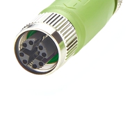 Adaptateur Premier Cable M12 X-Code Femelle D-Code Mâle IP67 avec Contacts Plaqués Or pour Réseaux Ethernet Industriels Profinet