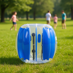 Ballon gonflable PVC 4 pieds à rayures bleues, jeu de sumo zorb d'extérieur pour enfants unisexe - Product Image 2