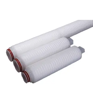 10 "* 2.5" Inch Water Filtration Micron Pleated Filter Cartridge High Water Flow PP PES PTFE