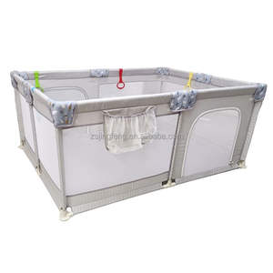 Parc de jeu intérieur pour bébé, norme européenne, avec <span class=keywords><strong>porte</strong></span> facile à installer, grand espace pour les voyages, utilisable en extérieur et en chambre - Product Image 2