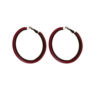 Maillard Style marron géométrique fleur amour boucles <span class=keywords><strong>d</strong></span>'oreilles rétro haut de gamme alliage bijoux plaqué or pour cadeau femme - Product Image 5