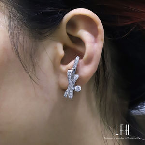 Pendientes de Lazo Bonitos y Modernos de Oro Real al por Mayor, Joyería de Oro Real de 18K AU750, Joyería de Oro de 18k Real - Product Image 2