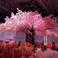 Искусственное вишневое дерево, красное искусственное дерево, центральные части для свадебных церемоний, декоративные реквизиты, дерево на заказ