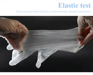 Cost Effective Food Service Disposable <b>Vinyl</b> <b>Gloves</b> 24CM Silicone-Free Powder-Free Non Sterile Clear Smooth Texture Customizable - Product Image 3