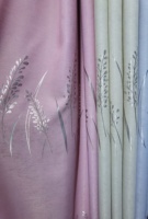 Tissu de rideau sur mesure de haute précision avec motif d'épi de blé, adapté à la décoration intérieure