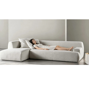 Divano moderno in tessuto (velluto/velour), comodo e piacevole da usare, adatto per il soggiorno - Product Image 4