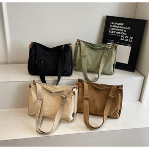 Bolso de mensajero diario de lona para mujer, sencillo y versátil, estilo coreano, clásico, de gran capacidad, cartero, <span class=keywords><strong>trabajo</strong></span>, ocio, bolso de hombro - Product Image 1