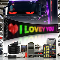 Affichage LED RVB flexible personnalisable contrôlé par application |   Barre lumineuse de toit de camion, panneau d'affichage programmable alimenté par USB