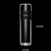 Tasse infuseur à thé à double paroi de 500ml/18oz personnalisée bouteille en verre et bouteille d'eau avec infuseur de fruits de type gobelet