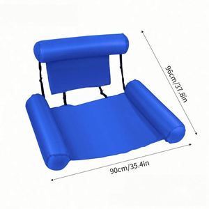 Chaise longue gonflable avec housse en tissu - Chaise de plage portable et flotteur de piscine pour le plaisir estival - Product Image 2