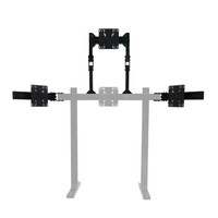 Support universel pour moniteurs en profilés aluminium, montage rapide et facile, réglage de précision, support pour quatre moniteurs pour simulateur de course