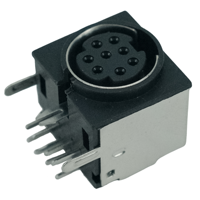 HX Direktvertrieb MDC-8PIN Schwarzer S-Terminal Mini-DIN Buchse Eisengehäuse Tastaturanschluss Runder Terminalanschluss