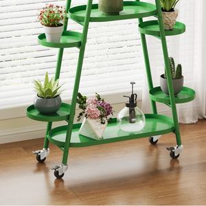KINNO 2024 nouveau modèle mobile fer Art fleur étagère <span class=keywords><strong>pour</strong></span> salon sol balcon succulente <span class=keywords><strong>plante</strong></span> verte Pot support bibliothèques - Product Image 2