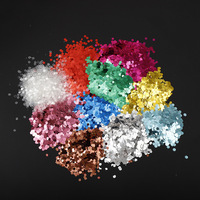 Paillettes hexagonales irisées dorées, taille 1/10, poudre de paillettes, modèle 101, fabriqué en Chine, pour confettis de ballons, bouées de natation, matériaux d'artisanat