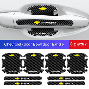 ABS Carbon Fiber Patterned Car Door Bowl Handle Anti-Scratch Protection Decorative Sticker Logo/<strong>Badge</strong> Body Anti-Collision Strip - Product Image 3