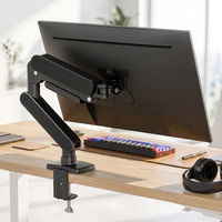 Support d'écran d'ordinateur noir brillant 24 pouces, effet de revêtement UV direct usine, robuste et lisse, 2 à 10 kg