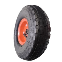 10 Inch 3.00-4 Hand Truck Wheel Air Rubber Tire 3.50-4 Inflatable Wheel for Lawn Mower Wheelbarrow Pneumatic Other Wheel