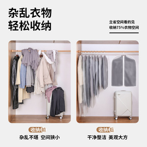 Dustproof Cover Non Woven Fabric Rectangular 20-35L Hook Type Bedroom Storage Hanging Closet Organizer - Product Image 5