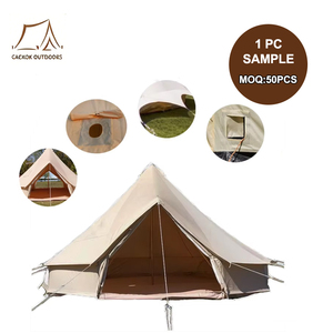 เต็นท์ทรงกระดิ่งผ้าใบหรูหรากันน้ำ3M/4M/5M/6M/6M PVC/ผ้าฝ้ายพร้อมเสาเหล็กสำหรับการตั้งแคมป์กลางแจ้งในฤดูร้อน - Product Image 1