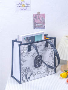 Sac à main portable pour femme en PVC et PU, sac de voyage et de plage, avec logo imprimé, imperméable, sac de courses pour femme - Product Image 4