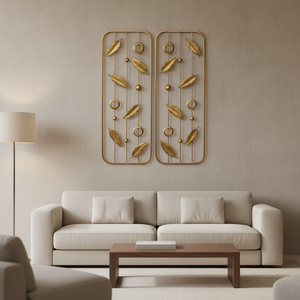 Decorazione Murale in Metallo all'Ingrosso Economica 28.58*2.54*76.2CM Oro Antico S/2 Decorazione Murale Rettangolare in Metallo per Stanza <span class=keywords><strong>Classica</strong></span> - Product Image 6