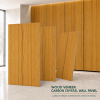 Panneau mural en placage de bois MORLENX Honey Oak Carbon Crystal Board pour la décoration intérieure des salons et villas