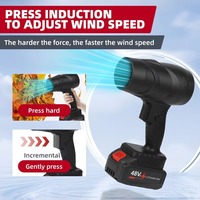 Souffleur d'air électrique portable industriel au lithium 35000 tr/min, pistolet de séchage manuel DIY, souffleur puissant pour lavage de voiture et déneigement