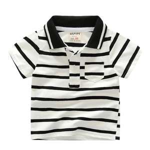 从中国批量购买棉质男童印花儿童马球t恤批发服装 - Product Image 3