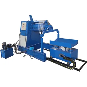 Coil decoiler feeder system hydraulic decoiler with coil material car equipment making machine electric coiler