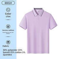 Kaos Polo Slim Fit Unisex Bahan Fleece Gaya Musim Panas 10A Antibakteri Kerah Bulat Logo Kustom Seragam Grup Budaya Promosi