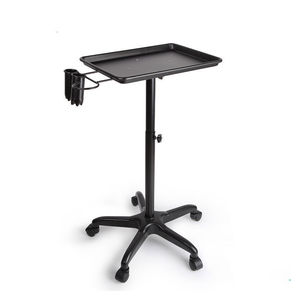 Chariot de Salon en Acier Inoxydable à Roulettes, Réglable en Hauteur, pour Coiffeur et Barbier - Meuble de Salon Très Vendu - Product Image 3