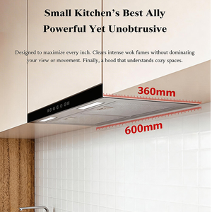 <span class=keywords><strong>Hotte</strong></span> de cuisine <span class=keywords><strong>murale</strong></span> en acier inoxydable, compacte et élégante, ne prend pas de place - Product Image 2