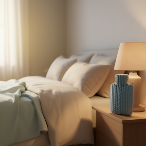 Bouillotte Hugo Frosch 1,8 l avec housse tricotée bleu pastel classique - Product Image 3