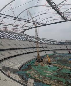 近代的なオープンエアアーク屋根鉄骨構造建物サッカースタジアムや展示会用高速設置 - Product Image 1